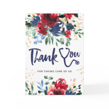 Roodbloem waterverf stethoscoop verpleger bedankt