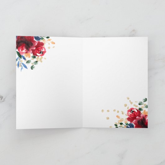 Roodbloem waterverf stethoscoop verpleger bedankt (Binnen)