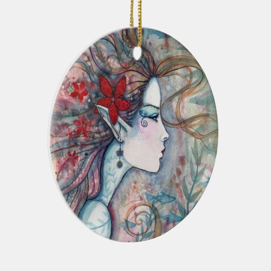 Roodbloem Zeemeermin Ornament (Rechts)