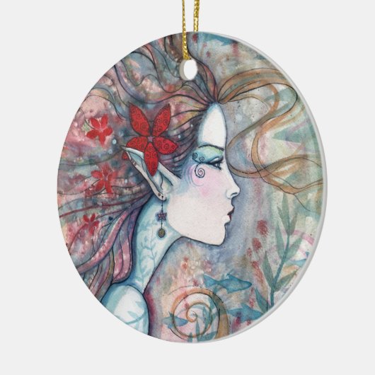 Roodbloem Zeemeermin Ornament (Links)