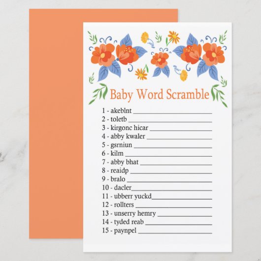 Roodbloemen Baby woordzwembad (Voorkant / Achterkant)