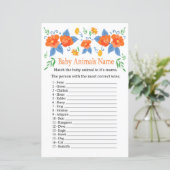 Roodbloemen Babydieren Naam Game (Staand voorkant)