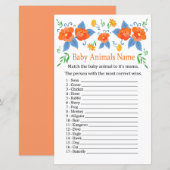 Roodbloemen Babydieren Naam Game (Voorkant / Achterkant)
