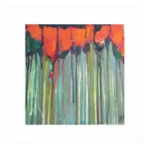 Roodbloemen, langwerpig gras