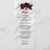 roodbloemen mooi trouwmenu menu (Voorkant)