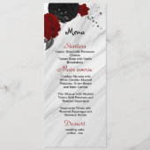 roodbloemen mooi trouwmenu menu (Voorkant)