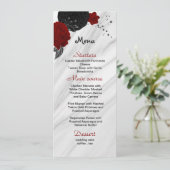 roodbloemen mooi trouwmenu menu (Staand voorkant)