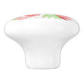 Roodbloemenpalmboom Keramische Knop (Zijkant)