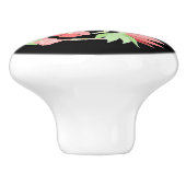 Roodbloemenpalmboom Keramische Knop (Zijkant)