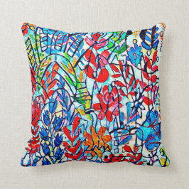 Roodbloemenwiel Kussen