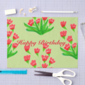 Roodbloemig Designer Tissue Paper Tissuepapier (Craft)