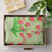 Roodbloemig Designer Tissue Paper Tissuepapier (Geschenk)