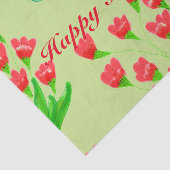 Roodbloemig Designer Tissue Paper Tissuepapier (Detail)
