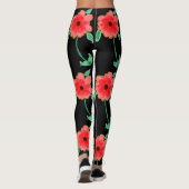 Roodbloemige Leggings (Achterkant)