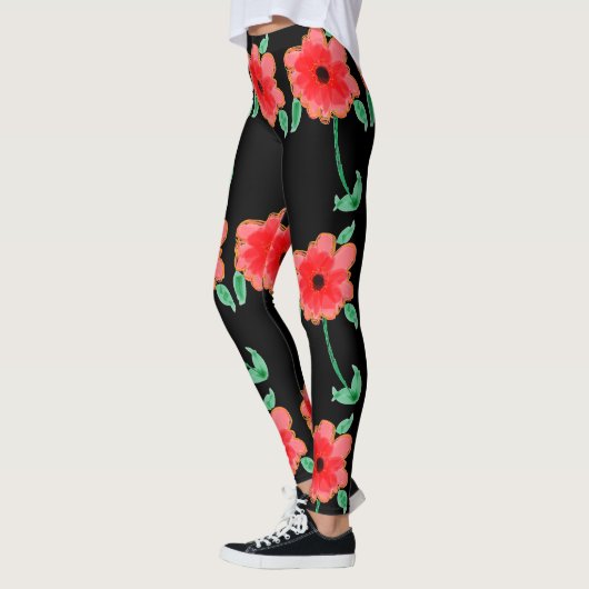 Roodbloemige Leggings (Links)