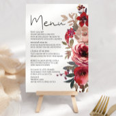 Roodbloesse Rozen Romantische bruiloft Menu