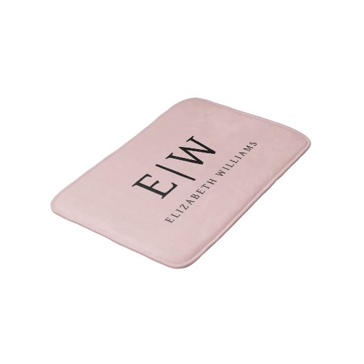 Roodblozend Stof Roze Moderne Script Meisjesachtig Badmat (Gekanteld)