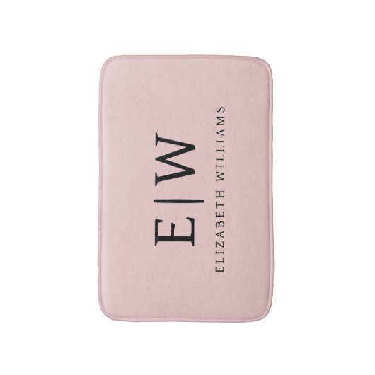 Roodblozend Stof Roze Moderne Script Meisjesachtig Badmat (Voorkant Verticaal)