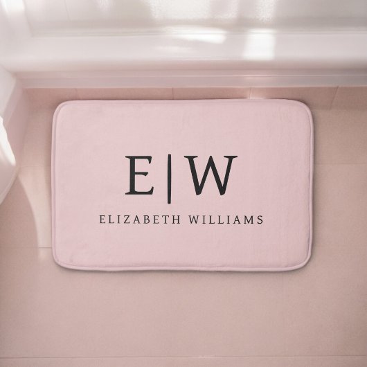 Roodblozend Stof Roze Moderne Script Meisjesachtig Badmat