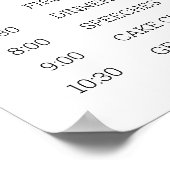 Roodblush Floral Rozen Weddenschap Poster (Hoek)