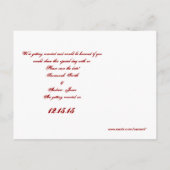 Roodbomen voor T-shirts, cadeautjes, stickers en p Aankondigingskaart (Achterkant)