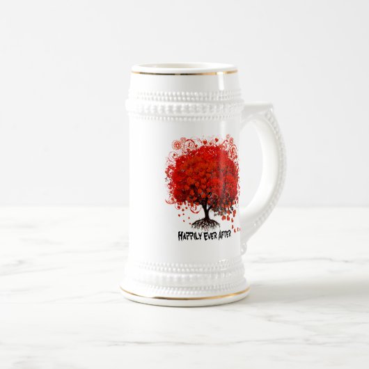 Roodbomen voor T-shirts, cadeautjes, stickers en p Bierpul (Voorkant rechts)