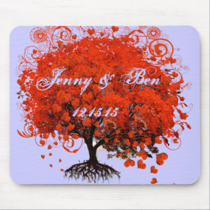 Roodbomen voor T-shirts, cadeautjes, stickers en p Muismat