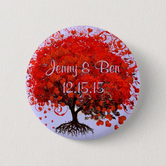 Roodbomen voor T-shirts, cadeautjes, stickers en p Ronde Button 5,7 Cm (Voorkant)