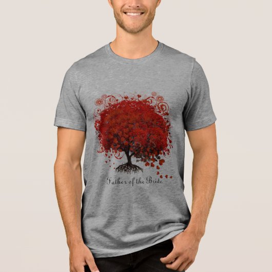 Roodbomen voor T-shirts, cadeautjes, stickers en p Tri-Blend Shirt (Voorkant)