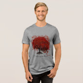 Roodbomen voor T-shirts, cadeautjes, stickers en p Tri-Blend Shirt (Voorkant volledig)
