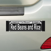 Roodbonen en rijst, bonen, straatgebarentaal Stick Bumpersticker (Op auto)
