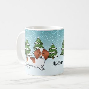 Roodbonte Langharige Dachshund - Winterbos Koffiemok