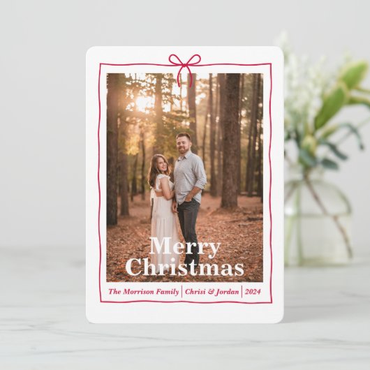 Roodboogrand Feestdagenkaart (Staand voorkant)