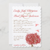 Roodboom Hummingbird Weddenschap Kaart (Voorkant)