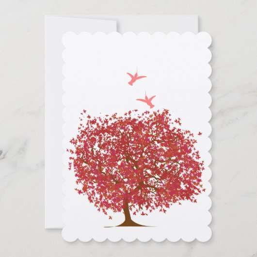 Roodboom Hummingbird Weddenschap Kaart (Achterkant)