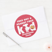Roodboom Nut Peanut Free Kind Epinefrine Girl Ronde Sticker (Envelop)