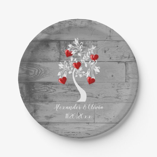 Roodboom van Bord van hartenbonnen (Voorkant)