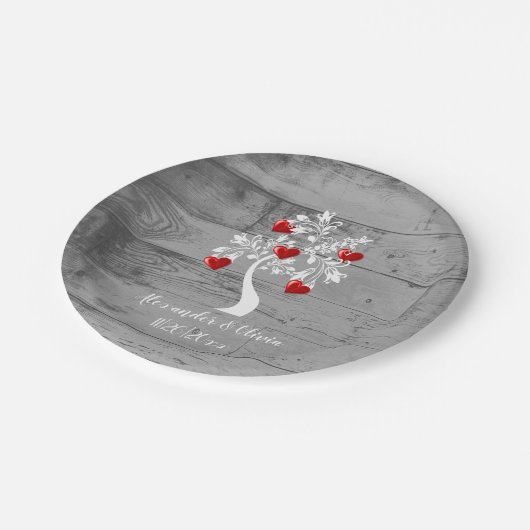 Roodboom van Bord van hartenbonnen (Gekanteld)