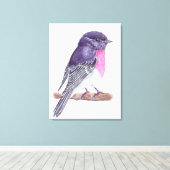 Roodborst Canvas Afdruk (Insitu (Houten vloer))
