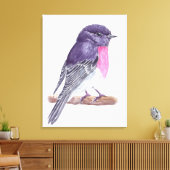 Roodborst Canvas Afdruk (Insitu (Woonkamer))