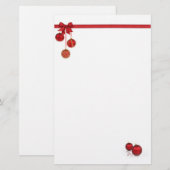 Roodborst en Ornament Briefpapier (Voorkant / Achterkant)