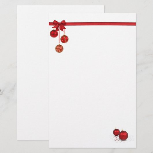 Roodborst en Ornament Briefpapier (Voorkant / Achterkant)