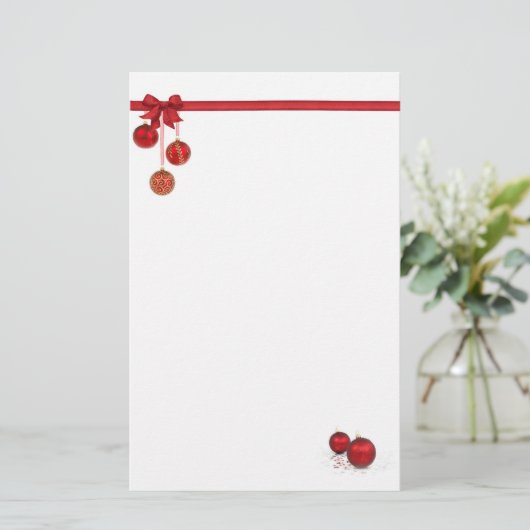 Roodborst en Ornament Briefpapier (Staand voorkant)