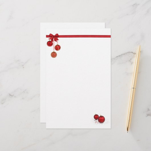 Roodborst en Ornament Briefpapier (Voorkant / Achterkant in situ)