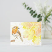 roodborst kaart (Staand voorkant)