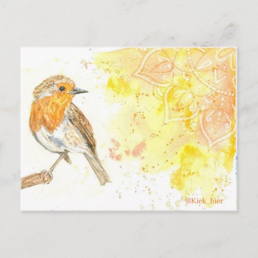 roodborst kaart (Voorkant)