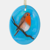 Roodborst keramische ornament (Rechts)
