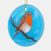 Roodborst keramische ornament (Links)