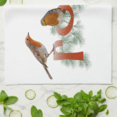 Roodborst Keukenhanddoek (Gevouwen)