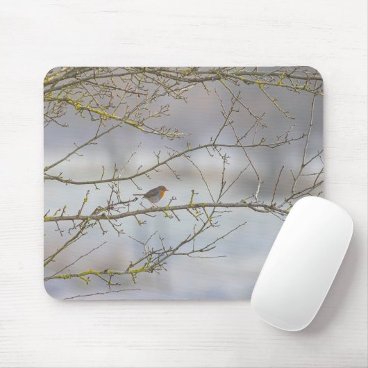 Roodborst muismat (Met muis)